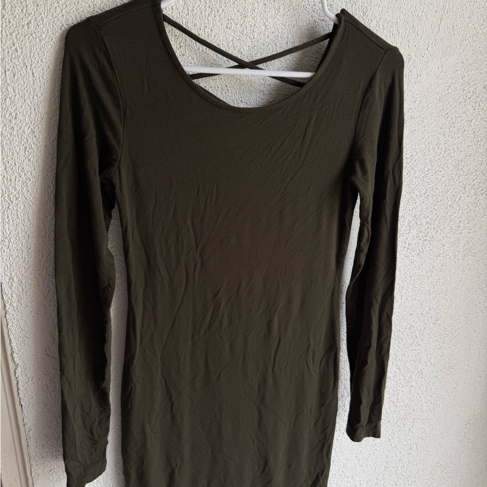Forever 21 Dark Olive Long Sleeve Top